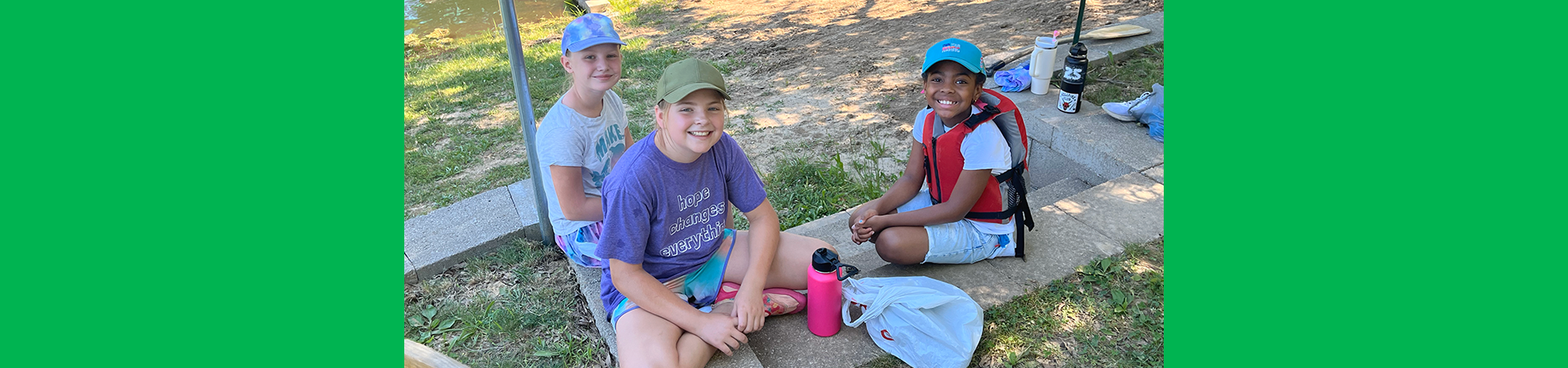  girl scout learning archery 