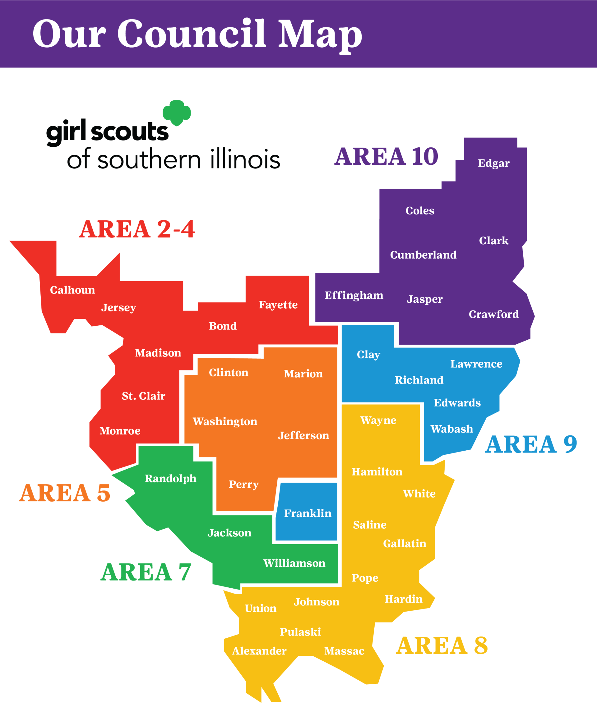 gsofsi council map organized by area
