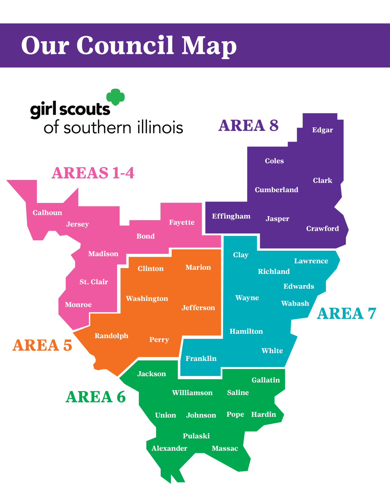 gsofsi council map organized by area