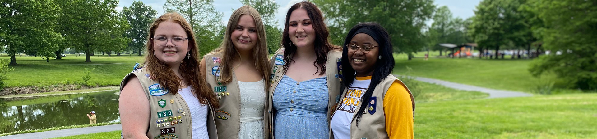  four girl scout ambassadors bridging to adults 