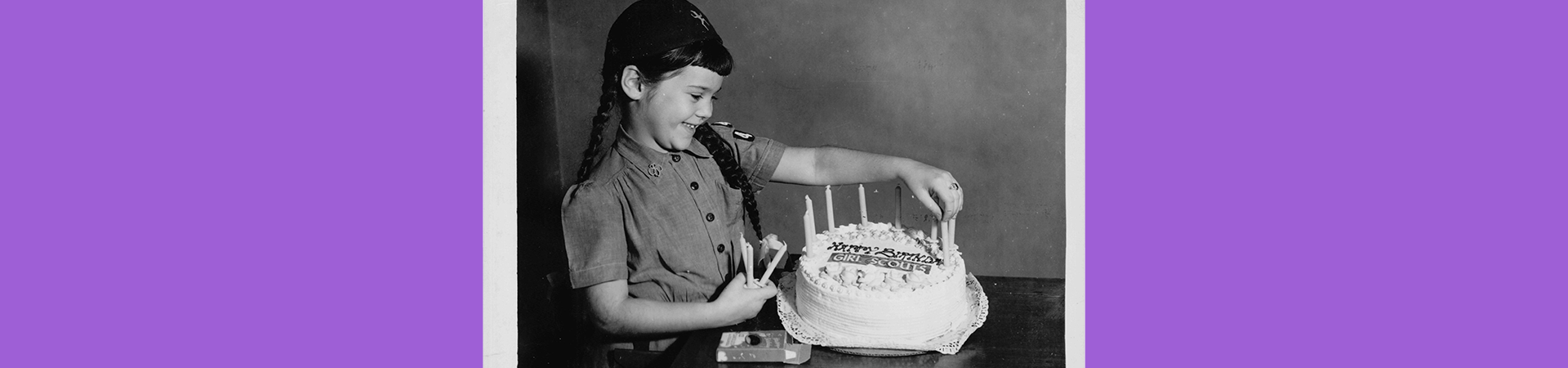 vintage girl scout photos of girl scouts decorating birthday cakes 