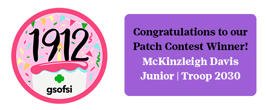 Congratulations to our 1912 Patch Contest Winner!